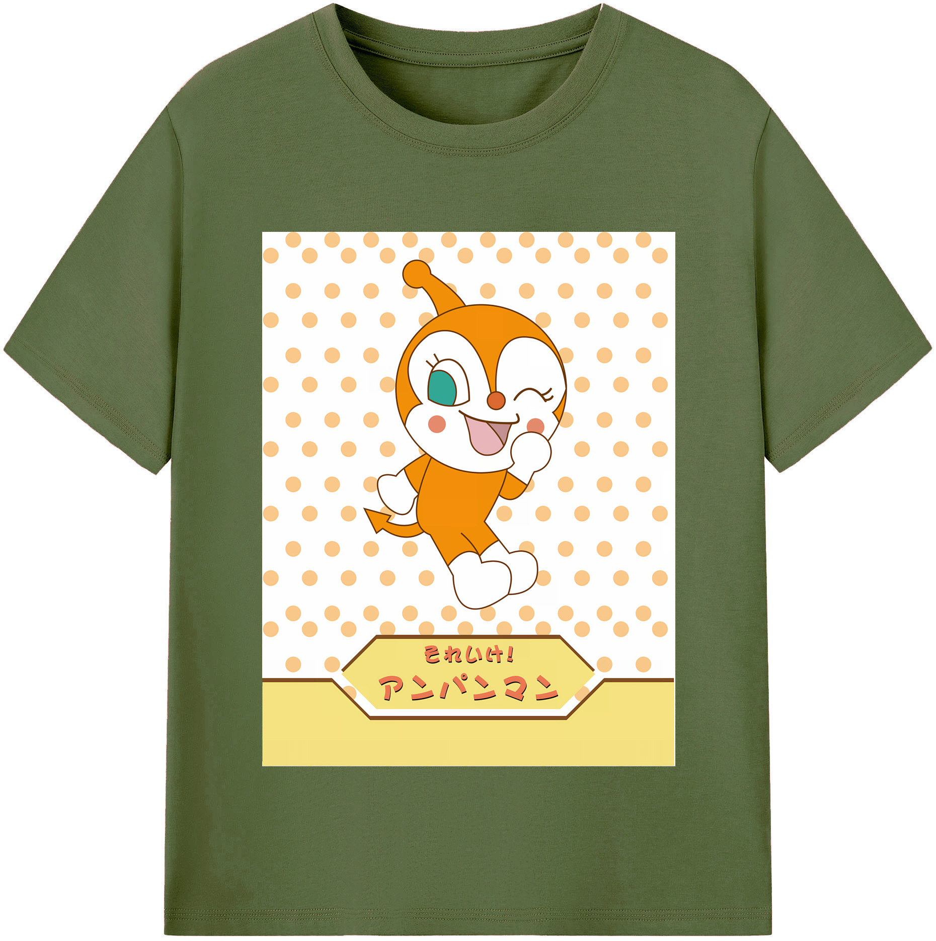 （画像用） アンパンマン Anpanman 綿100％半袖Tシャツ（フロントプリント）